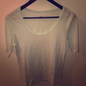 Mint Green Scoop Neck Tee